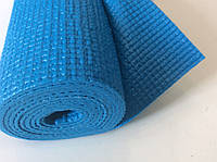 Коврик для йоги, фитнеса, пилатеса 6 мм голубой