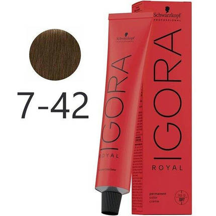 Крем-фарба для волосся Schwarzkopf Igora Royal Muted Desert 7-42 60 мл, фото 1