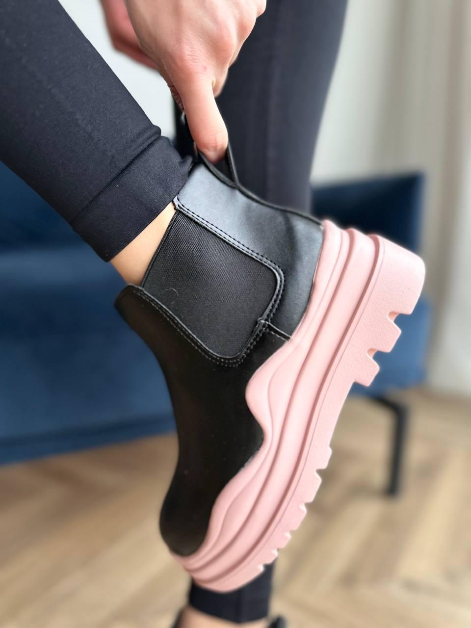 Черевики жіночі Bottega Veneta Mini Pink No logo. Класне взуття жіноче Ботега Венета.
