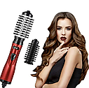 Фен-гребінець з обертовою насадкою 2в1 XR-8812 800W/Фен-браш для укладання волосся, фото 7
