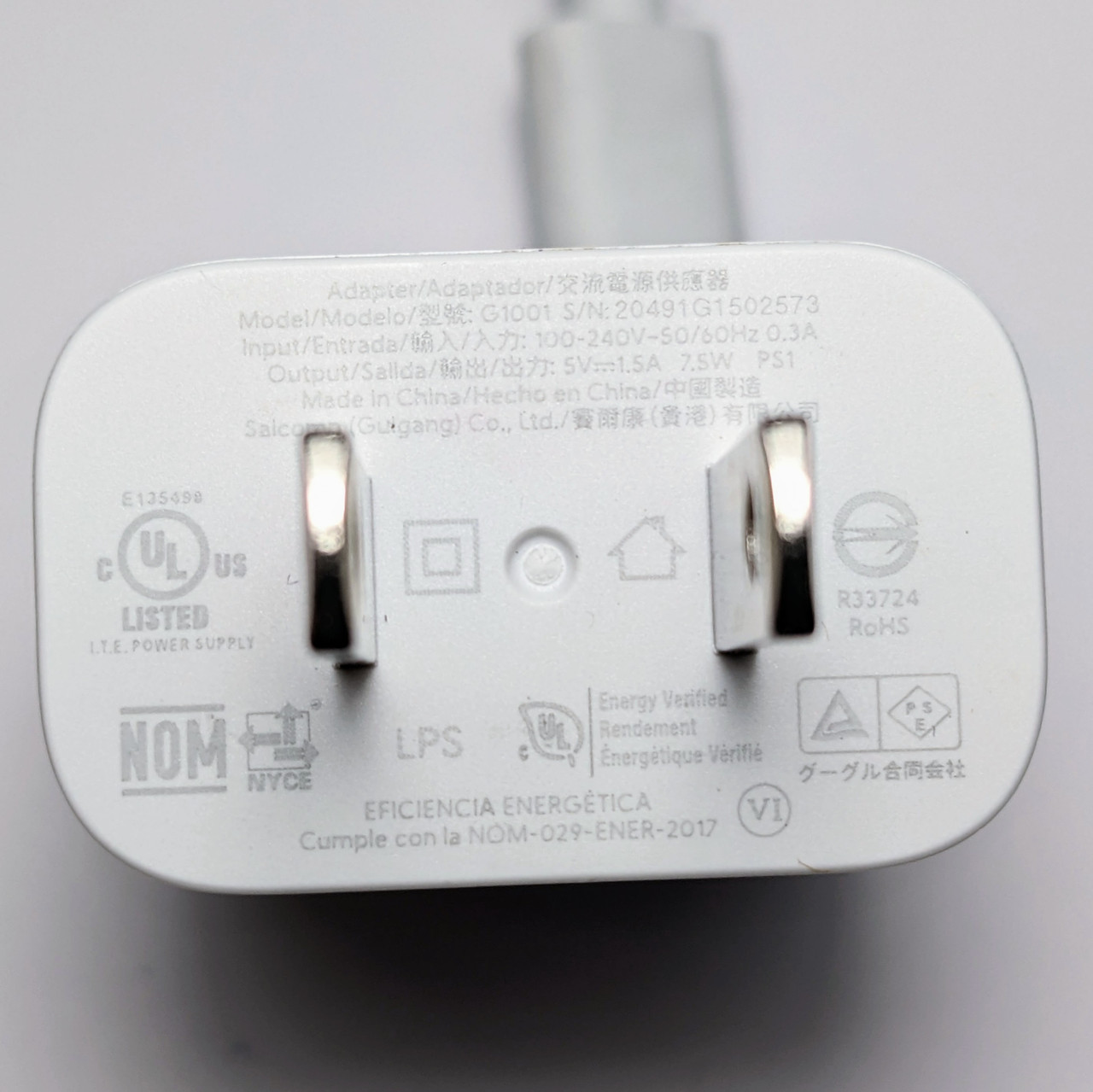 Оригінальна зарядка Google Pixel 7.5W + кабель USB Type-C 1м. (Б/в ...