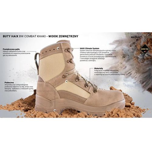 Тактические берцы Haix, Gore-Tex, койот (Демисезонные). Военная ...