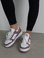 Жіночі кросівки Adidas Forum Bold White Bordo. Модні жіночі кроси Адідас Форум., фото 5