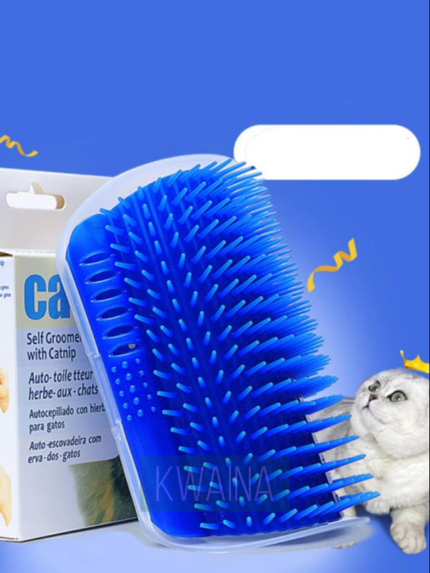 Настенная угловая щетка чесалка для шерсти кота для самогруминга кошек ...