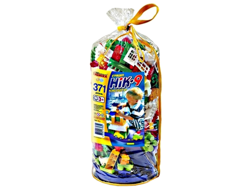 Конструктор дитячий "НІК-9" (371 дет.) паяний кульок, фото 1