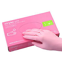 Перчатки без пудры нетриловые Nitrilex M розовые, 100 шт YRE