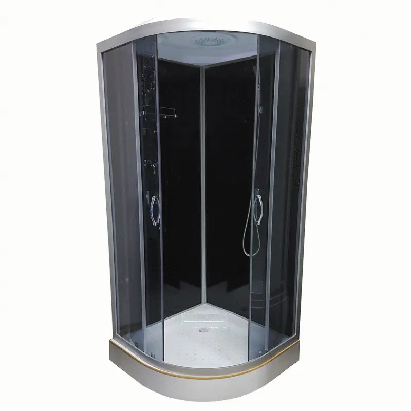 Душовий бокс Atlantis AKL 100P-T ECO GR 100x100x220 мілкий піддон, фото 1