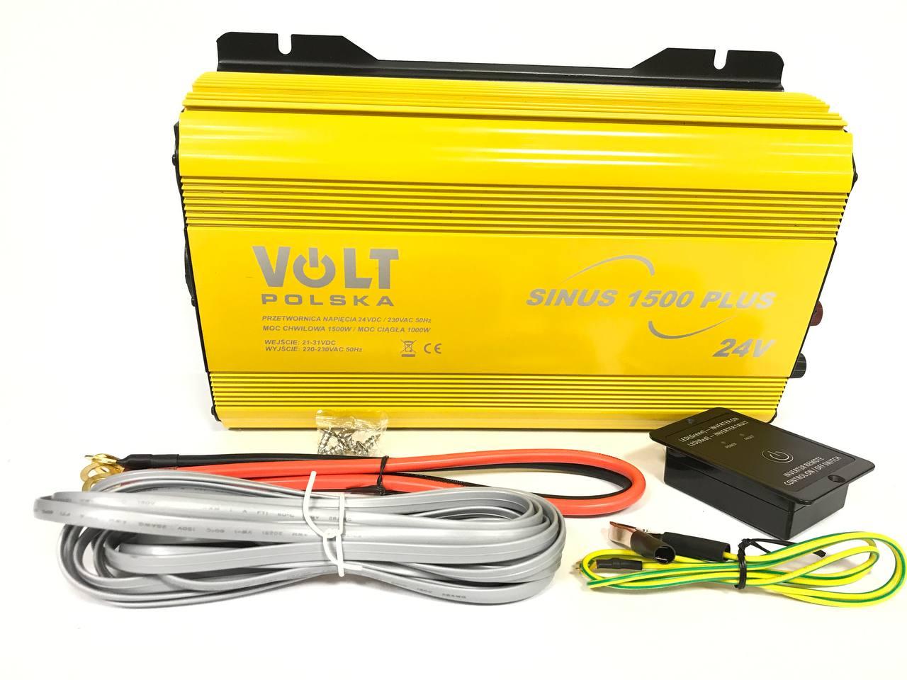 Power Inverter синусоїдний 24V 1500W Volt, фото 1
