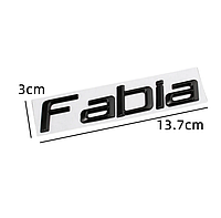 Шильдик логотип Шкода Fabia А5 .черная металлическая