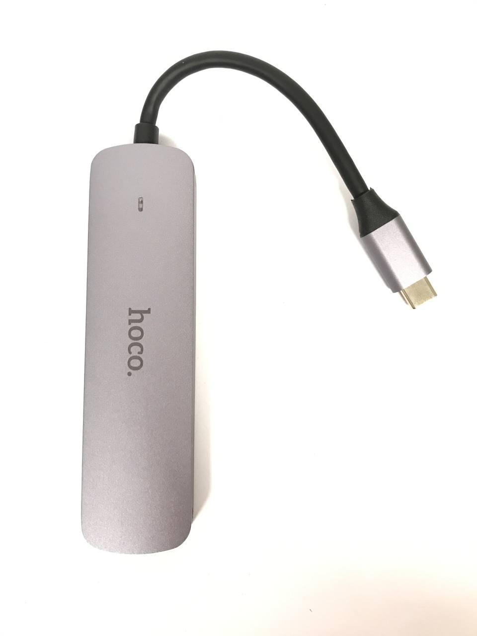 Usb хаб Hoco HB27 Type C to 2USB 2.0+USB 3.0+HDMI+Type C, фото 1