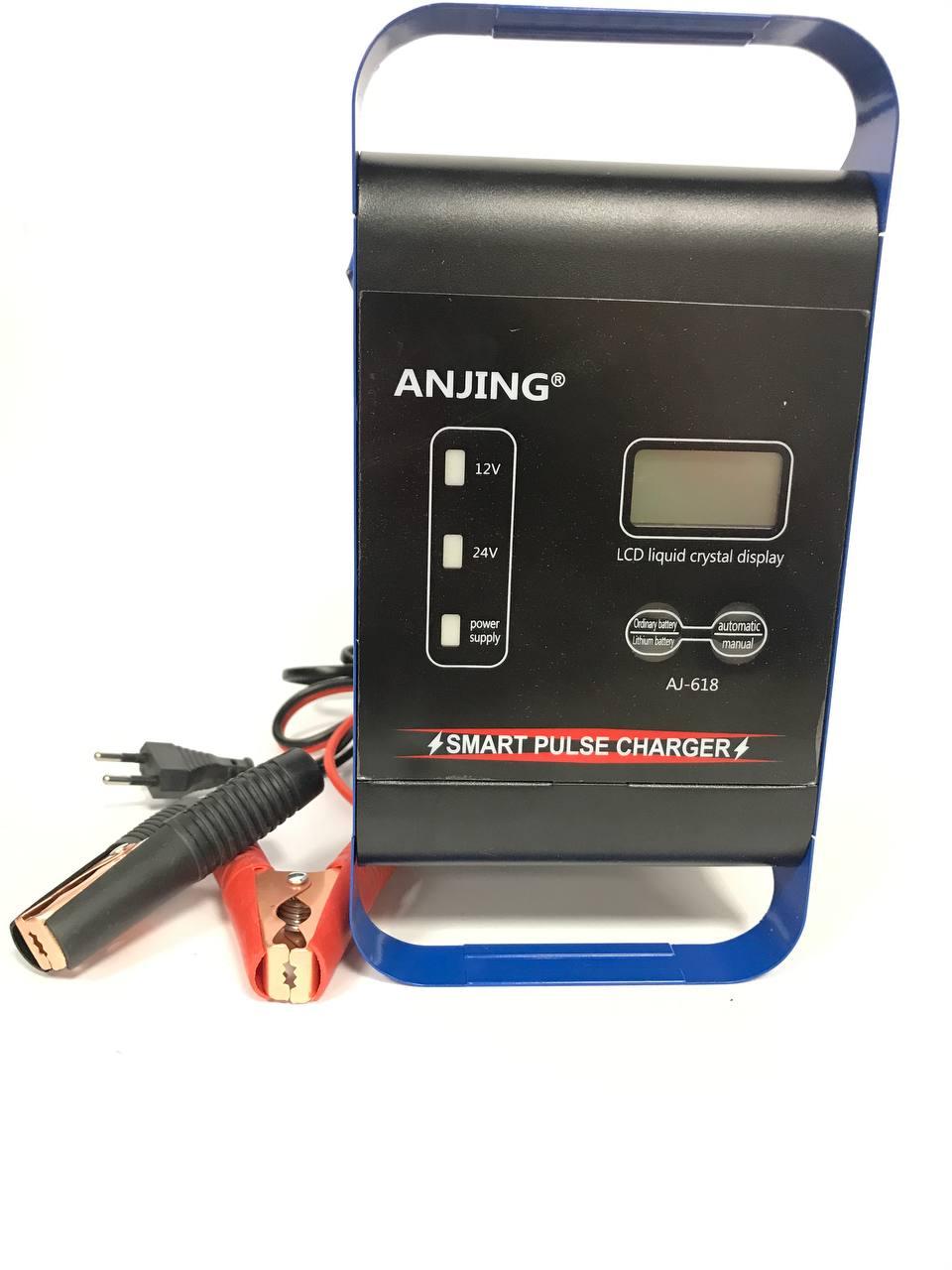 Зарядний пристрій 12v/24v 30A 400W Anjing AJ-618V на крокодили, фото 1