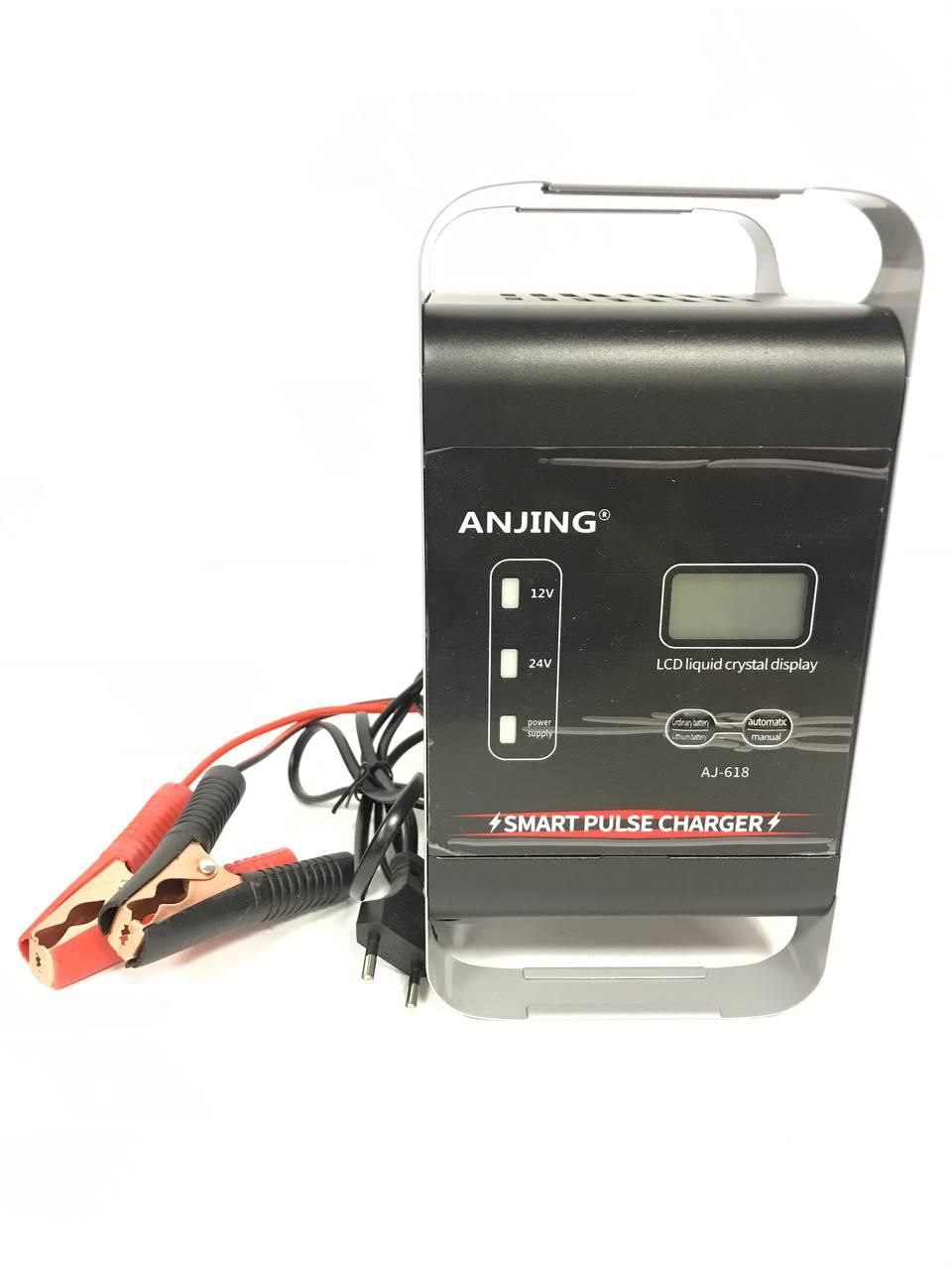 Зарядний пристрій мережевий 12v/24v 40A 600W Anjing AJ-618WH на крокодили