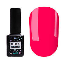 Гель-лак Kira Nails №177 (неоновий малиновий, емаль), 6 мл