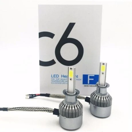 Комплект автомобільних LED ламп C6 H1 цоколь, автолампи LED C6 H1