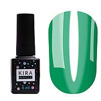 Гель-лак Kira Nails Vitrage №V06 (зелений зеленка, вітражний), 6 мл