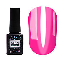 Гель-лак Kira Nails Vitrage №V12 (рожевий кислотний, вітражний), 6 мл