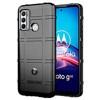 Протиударний чохол бампер для Motorola G60 чорний гумовий