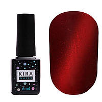 Гель-лак Kira Nails Cat Eye №001 (червоно-кораловий, магнітний), 6 мл