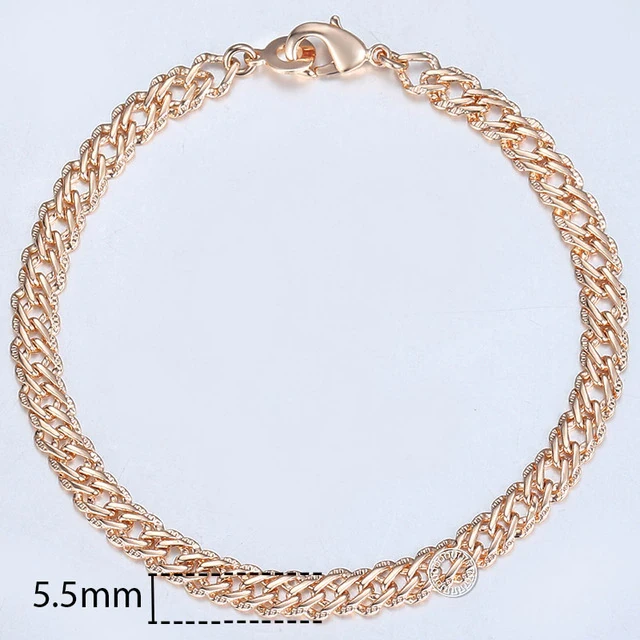 Браслет Liresmina Jewelry Ромбарик 20 см 5.5 мм золотистий