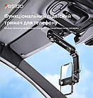 Багатофункціональний підвісний автомобільний тримач для телефона на сонцезахисний козирок Yesido C194 Black, фото 2