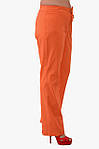 Жовтогарячі лляні літні штани жіночі, 46-54, Бр 652-1., фото 2