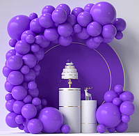 Гирлянда арка из фиолетовых воздушных шаров, фотозона набор из 84 шаров