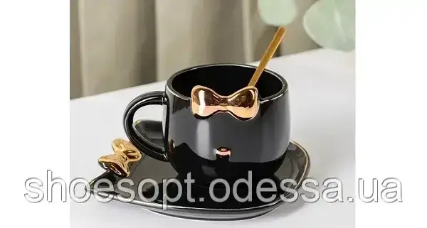 Чашка з блюдцем Бант, фото 1