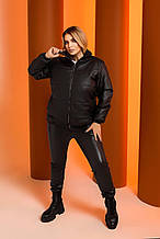 Жіноча коротка куртка еко-шкіра