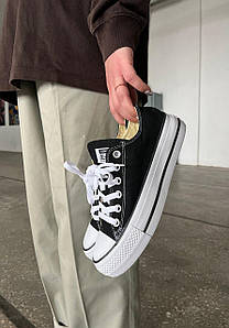 Жіночі Кеди Converse Chuck Taylor All Star Platform Black White 36-37-39-40-41