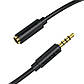 Кабель подовжувач 3.5мм-3.5мм (AUX mini-jack AUX mini-jack) Borofone audio extension (1m). Black, фото 3