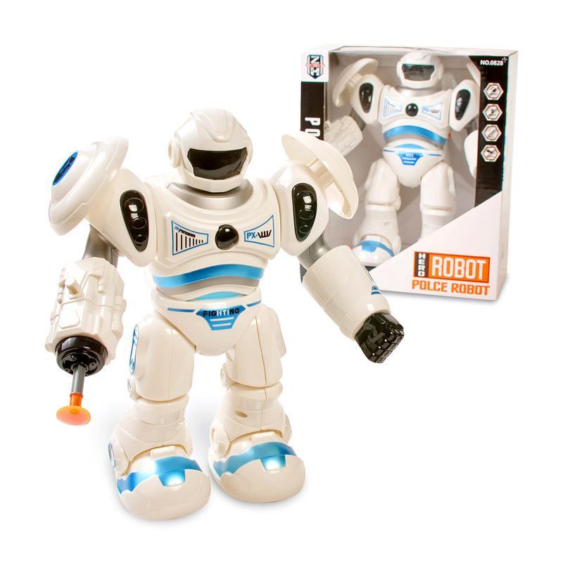 Интерактивный робот игрушка для мальчиков со звуковыми эффектами бело ...