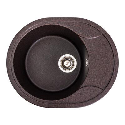 Гранітна мийка Platinum 5847 Onyx шоколад, фото 1