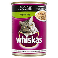 Вологий корм для котів WHISKAS банка 400г БАРАНИНА в соусі