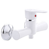PLAMIX VEGA-003 White Змішувач для душу білий (без шланга та лійки)