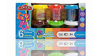 Пластилін Colour Dough набір кольорового пластиліну з фігурками набір для творчості із 6 кольорів пластиліну