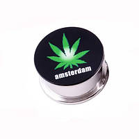 Гриндер для Amsterdam HL-179 Конопля (Black Silver) | Измельчитель