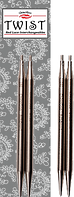 Спицы ChiaoGoo 5,0 мм стальные съемные TWIST Lace 13см для ручного вязания