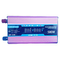 Инвертор Carmaer Power 500W 025 12V-220V (1розетка,1USB,экран) | Инвертор 500 W 12V-220V