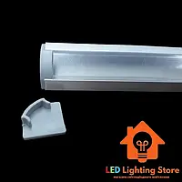 Комплект 2м. профіль алюмінієвий кутовий не анодований ЛПУ17 та прозорий розсіювач