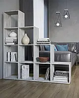 Стеллаж, полка лесенка для книг, разделитель 180*30*180 см, 10 ячеек Design Service DS-035