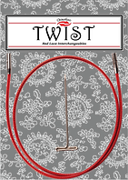 Кабель (тросик) для круговых спиц ChiaoGoo съемный TWIST red Lace M 75см для ручного вязания