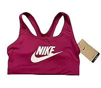 Жіночий спортивний бра Nike Women's Dri-FIT Pink (S) Спортивний бюстгальтер топ