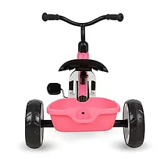 Триколісний дитячий велосипед з батьківською ручкою Qplay ELITE Pink Plus, фото 6