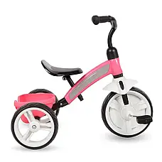Триколісний дитячий велосипед з батьківською ручкою Qplay ELITE Pink Plus, фото 4