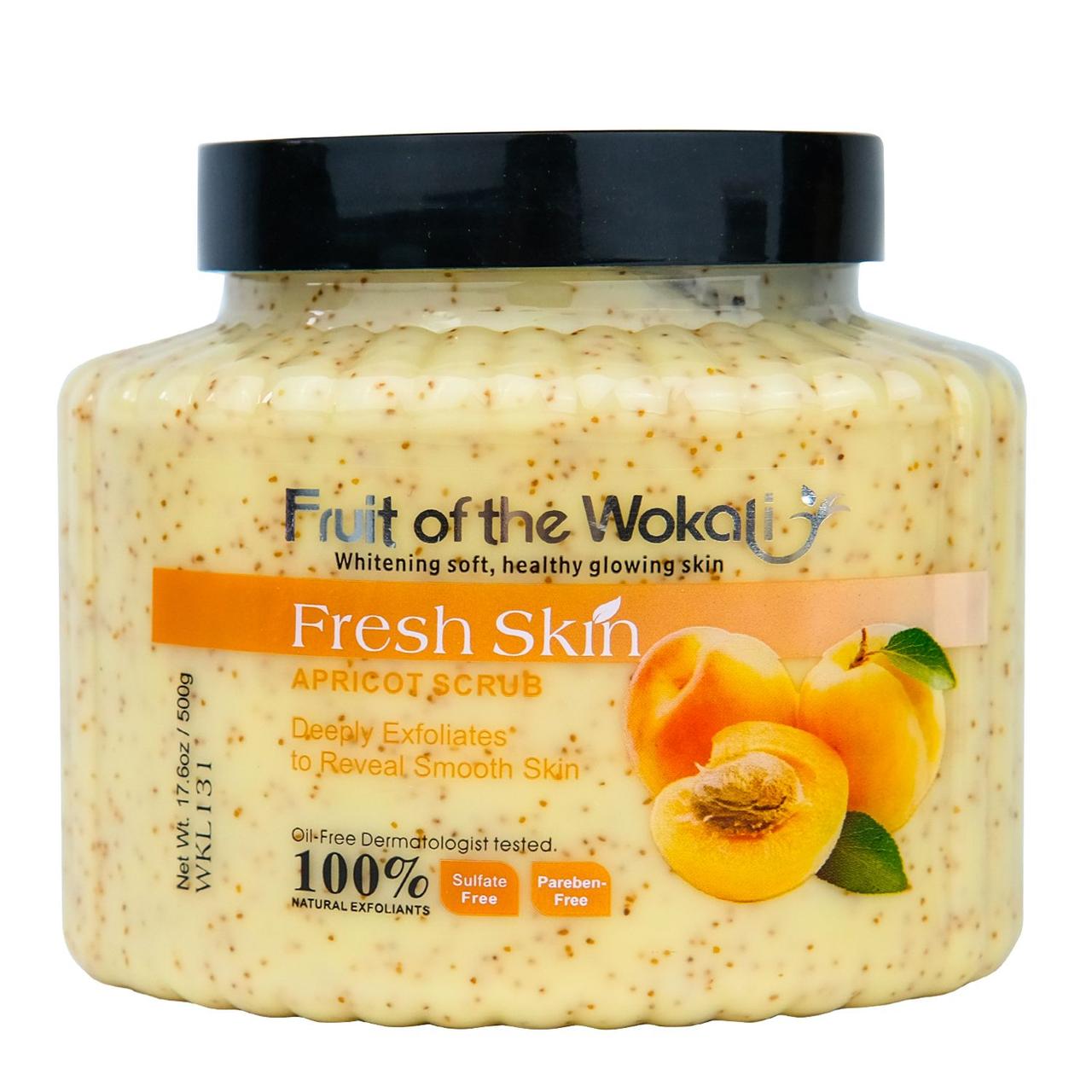 Скраб для тела Wokali Fresh Skin Scrub Apricot WKL131 500 г - фото 1 - id-p1773202971