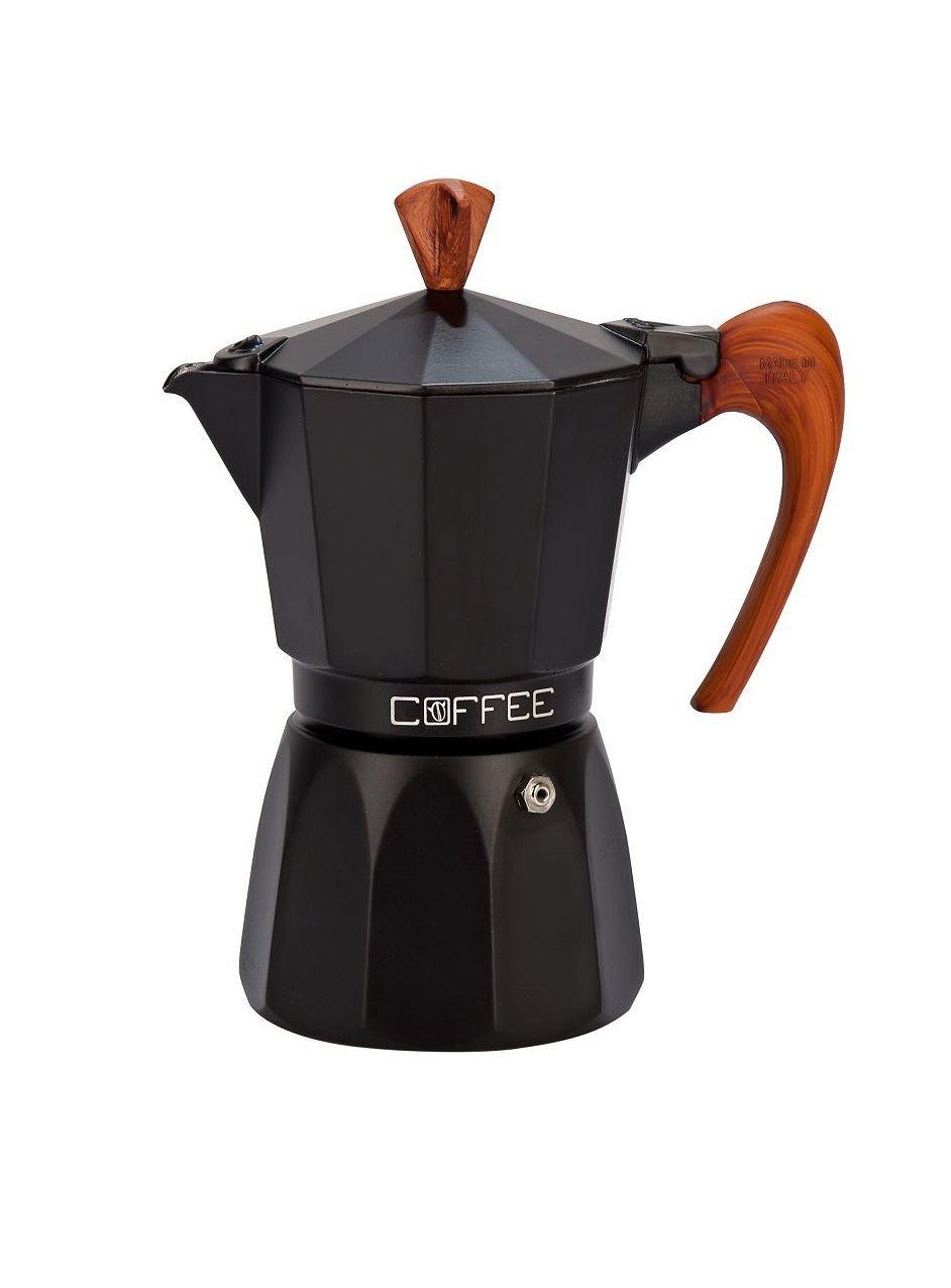 Гейзерна кавоварка G.A.T. Fashion Wood Black на 6 чашок 270 мл