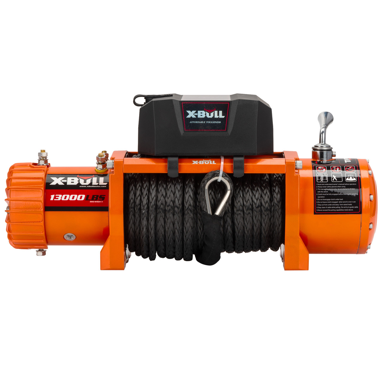 Електрична лебідка для позашляховика X-BULL 13000 LBS із синтетичним тросом, фото 1