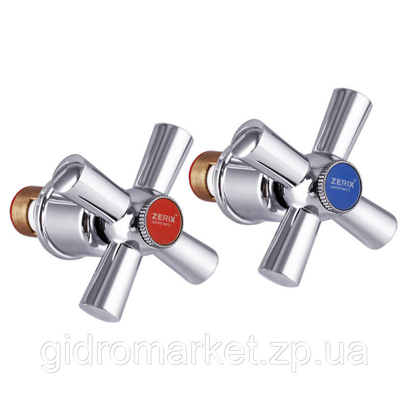 ZERIX HANDLES SET-A722 Ручки з кранбуксами (пара) (кераміка) (ZX2952)