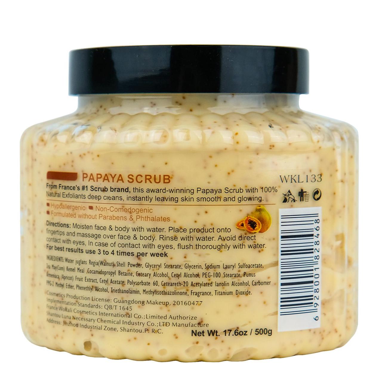 Скраб для тела Wokali Fresh Skin Scrub Papaya WKL133 500 г - фото 2 - id-p1773206583