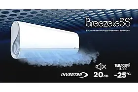 Кондиціонер MIDEA BREEZLESS DC Inverter FA-09N8D6-I/FA-09N8D6-O